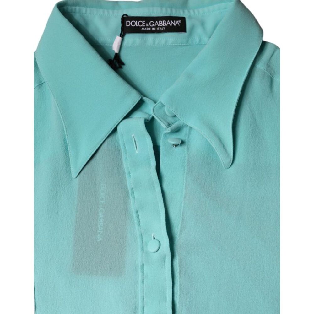 Dolce & Gabbana Multicolor Long Sleeve Button Blouse Women's Top - Picture 5 of 5